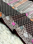 BANARASI MASHRU KATAN SILK SAREE MENAKARI WORK HN700