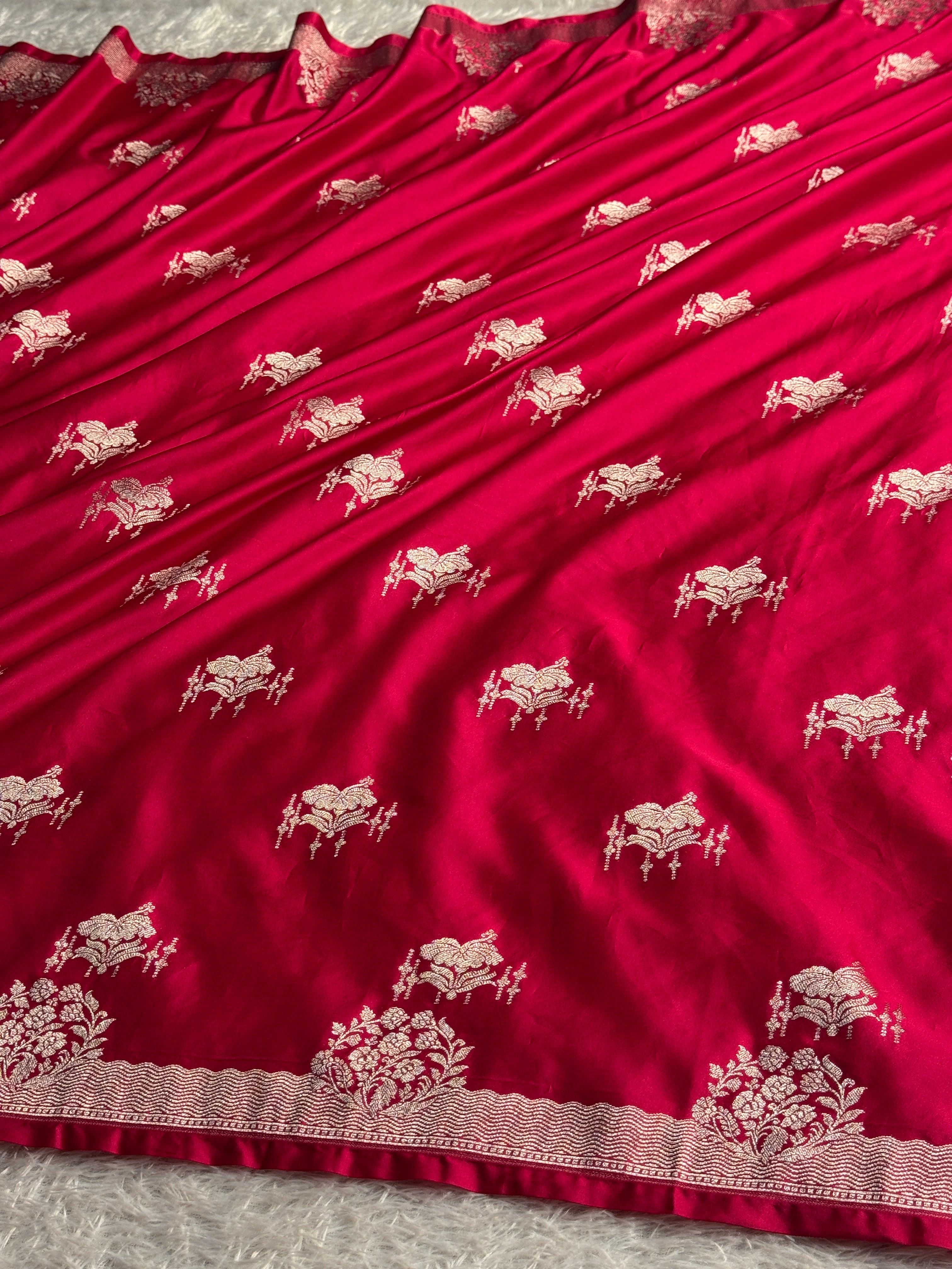 BANARASI MASHRU KATAN SILK SAREE MK059
