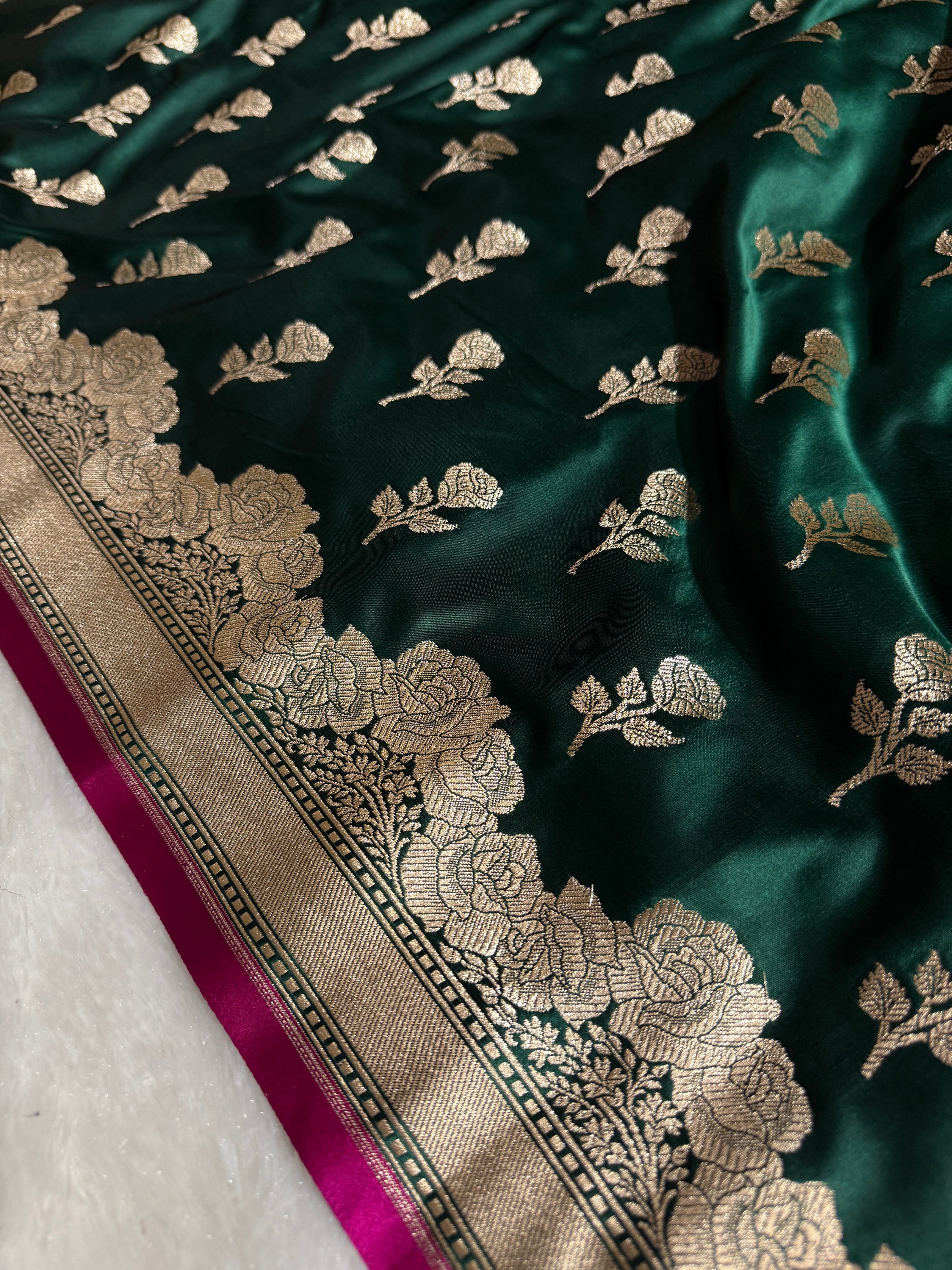 BANARASI MASHRU KATAN SILK SAREE HN528