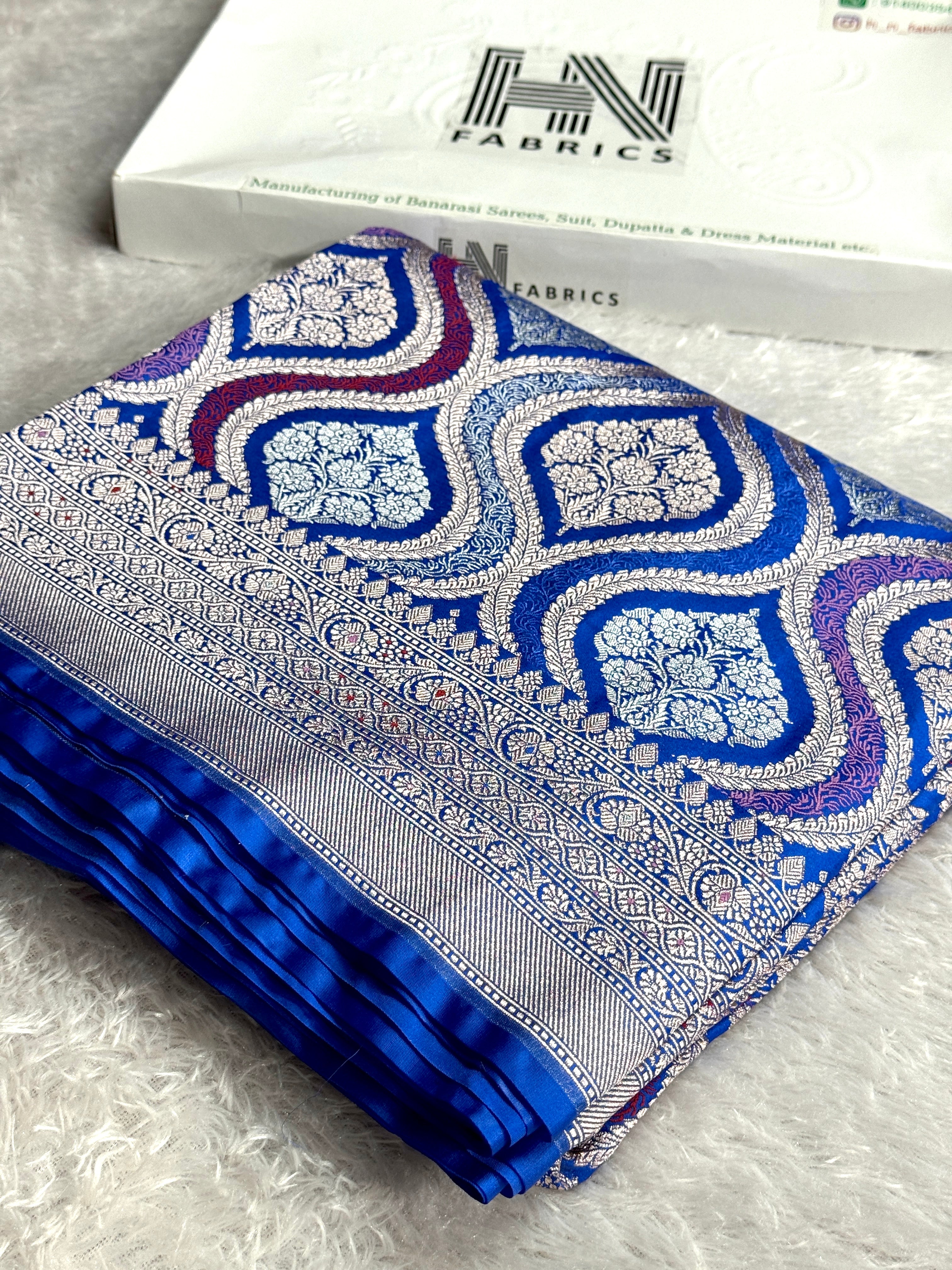 BANARASI MASHRU KATAN SILK SAREE MENAKARI WORK HN500