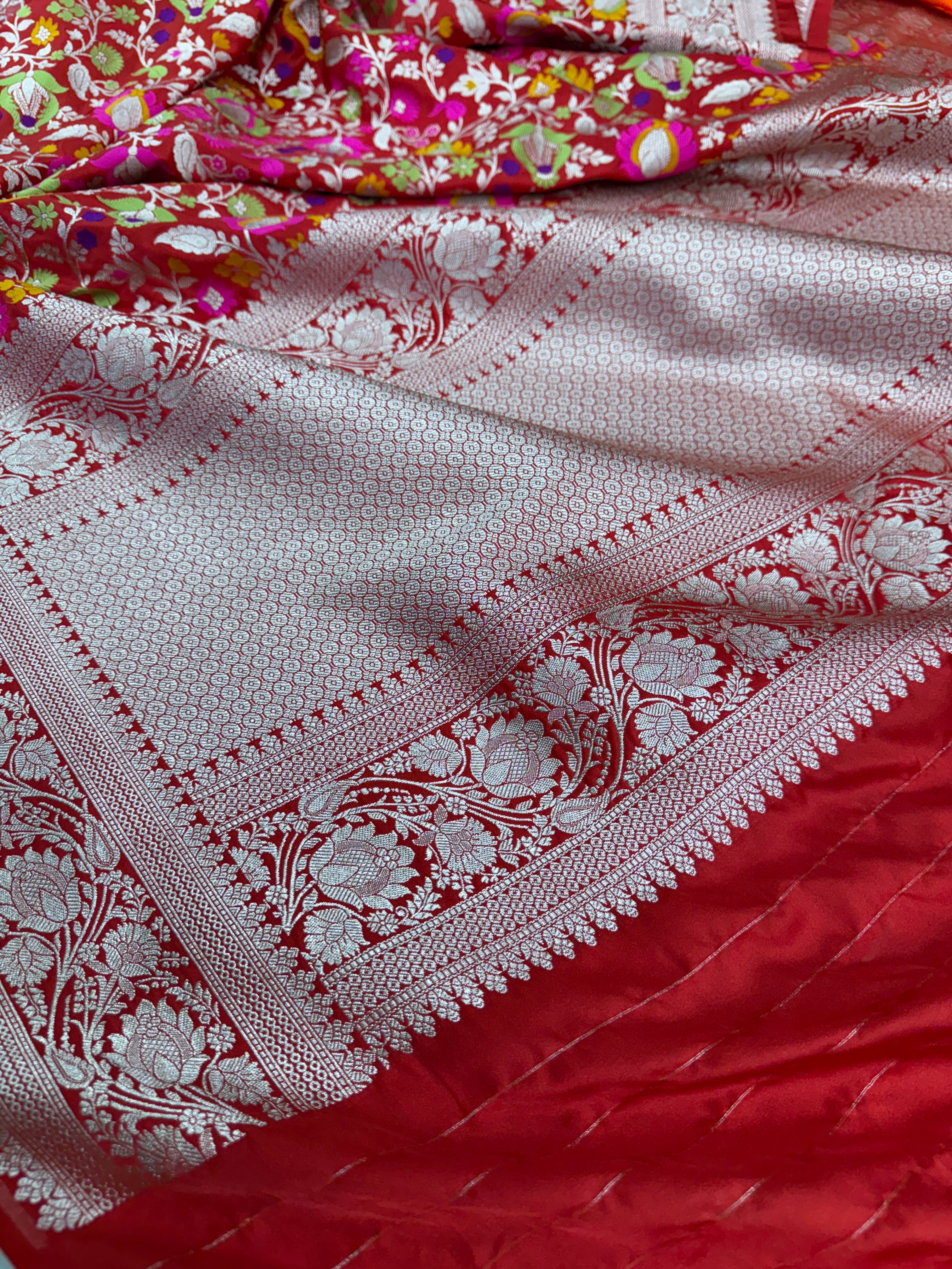 Banarasi Mashru Katan Silk Saree Menakari Work hn140