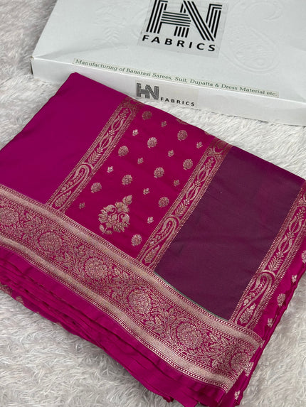 BANARASI MASHRU KATAN SILK SAREE MK012
