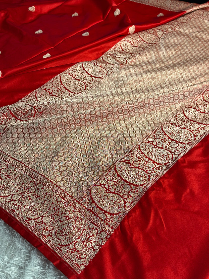 BANARASI MASHRU KATAN SILK SAREE MK041
