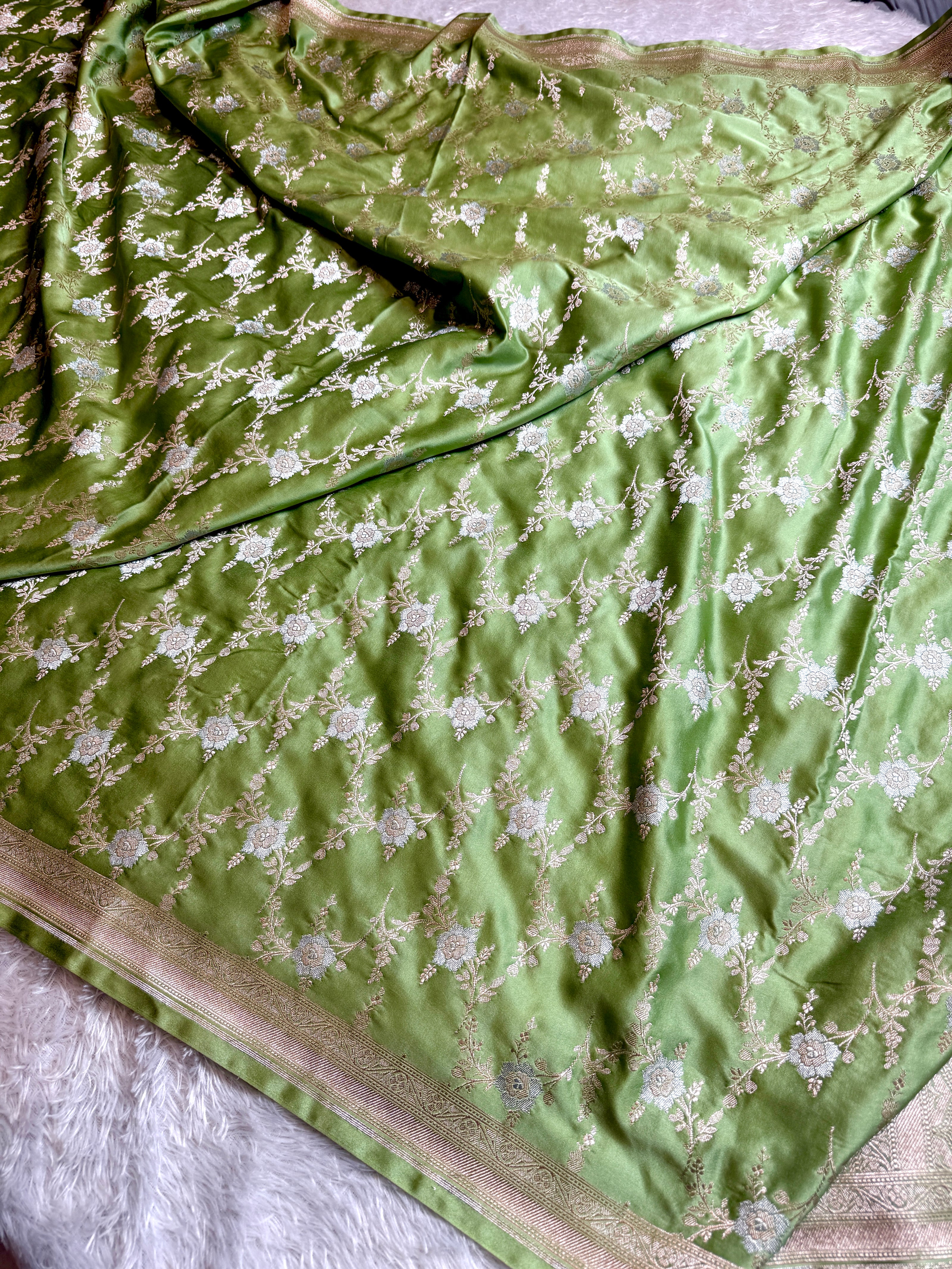 BANARASI MASHRU KATAN SILK SAREE HN545