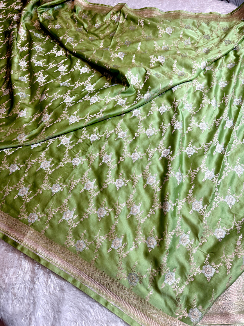 BANARASI MASHRU KATAN SILK SAREE HN545