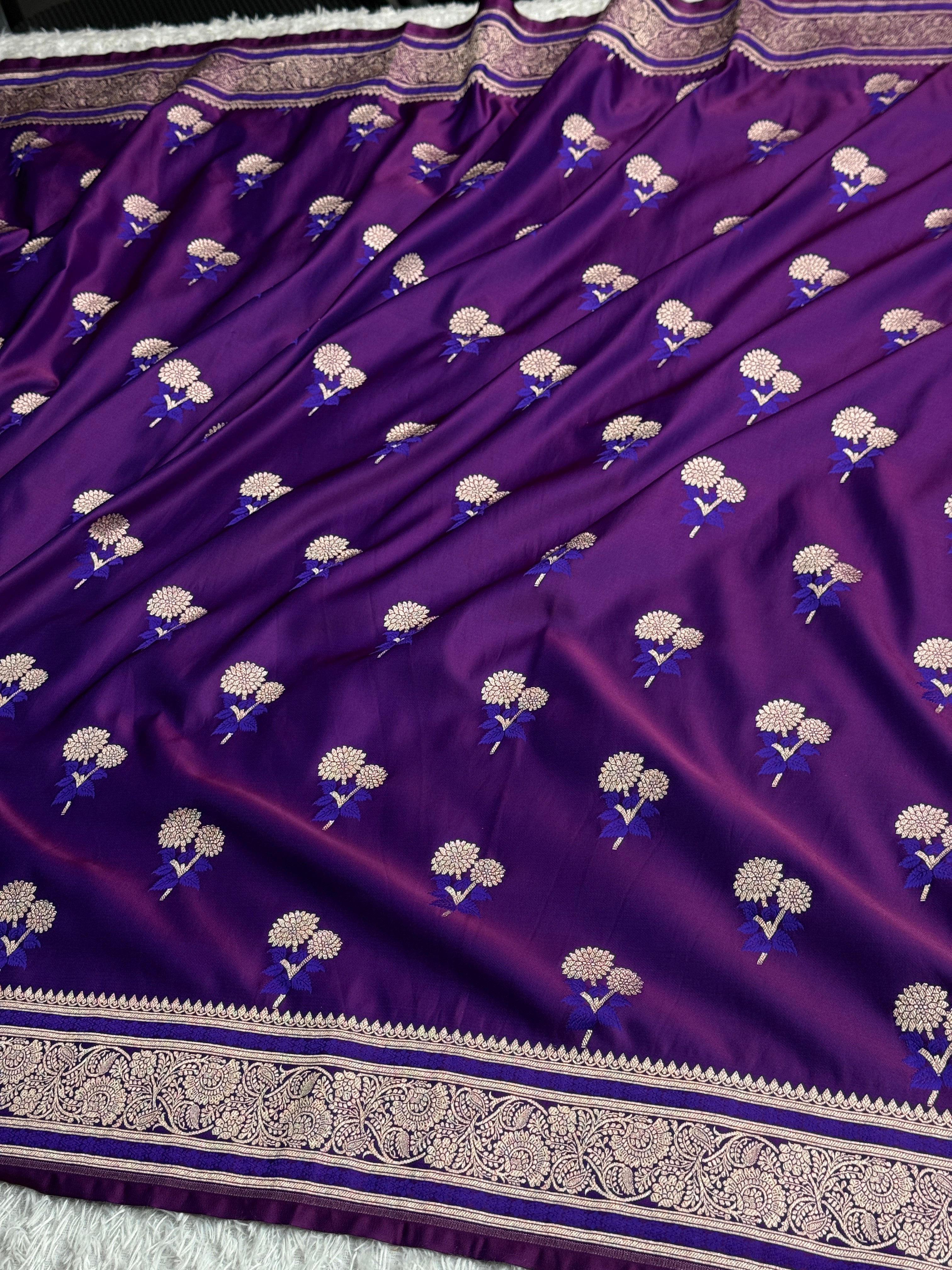 BANARASI MASHRU KATAN SILK SAREE MK55