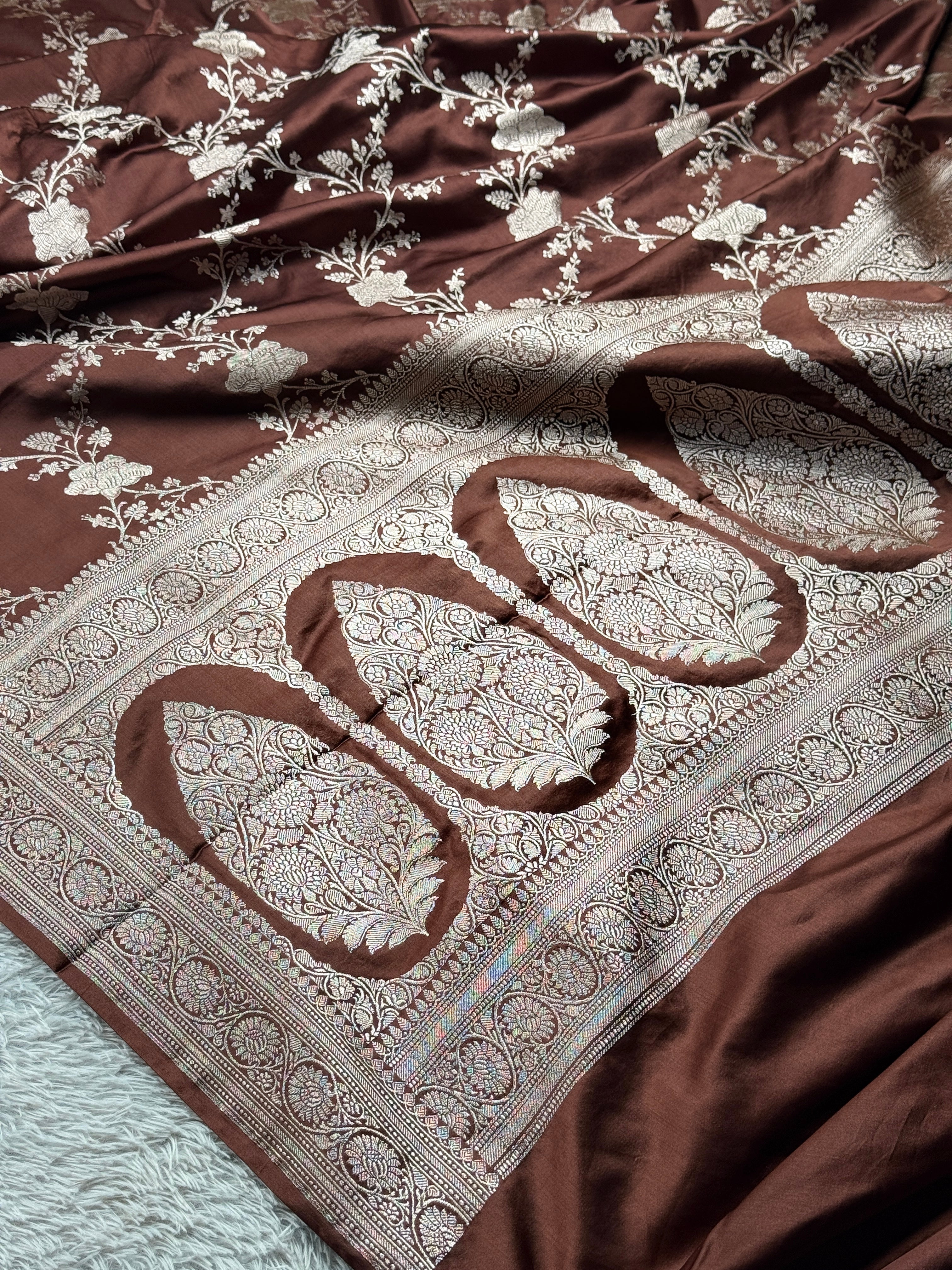 BANARASI MASHRU KATAN SILK SAREE HN575