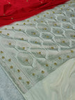 GHUNGROO MASHRU KATAN SILK SAREE WITH CONTRAS GH001