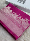 BANARASI MASHRU KATAN SILK SAREE BANARASI GHAT DESIGN HN750