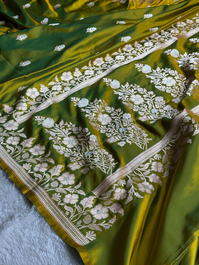 BANARASI MASHRU KATAN SILK SAREE HN572