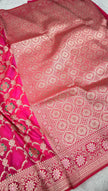BANARASI MASHRU KATAN SILK SAREE MENAKARI WORK HN155