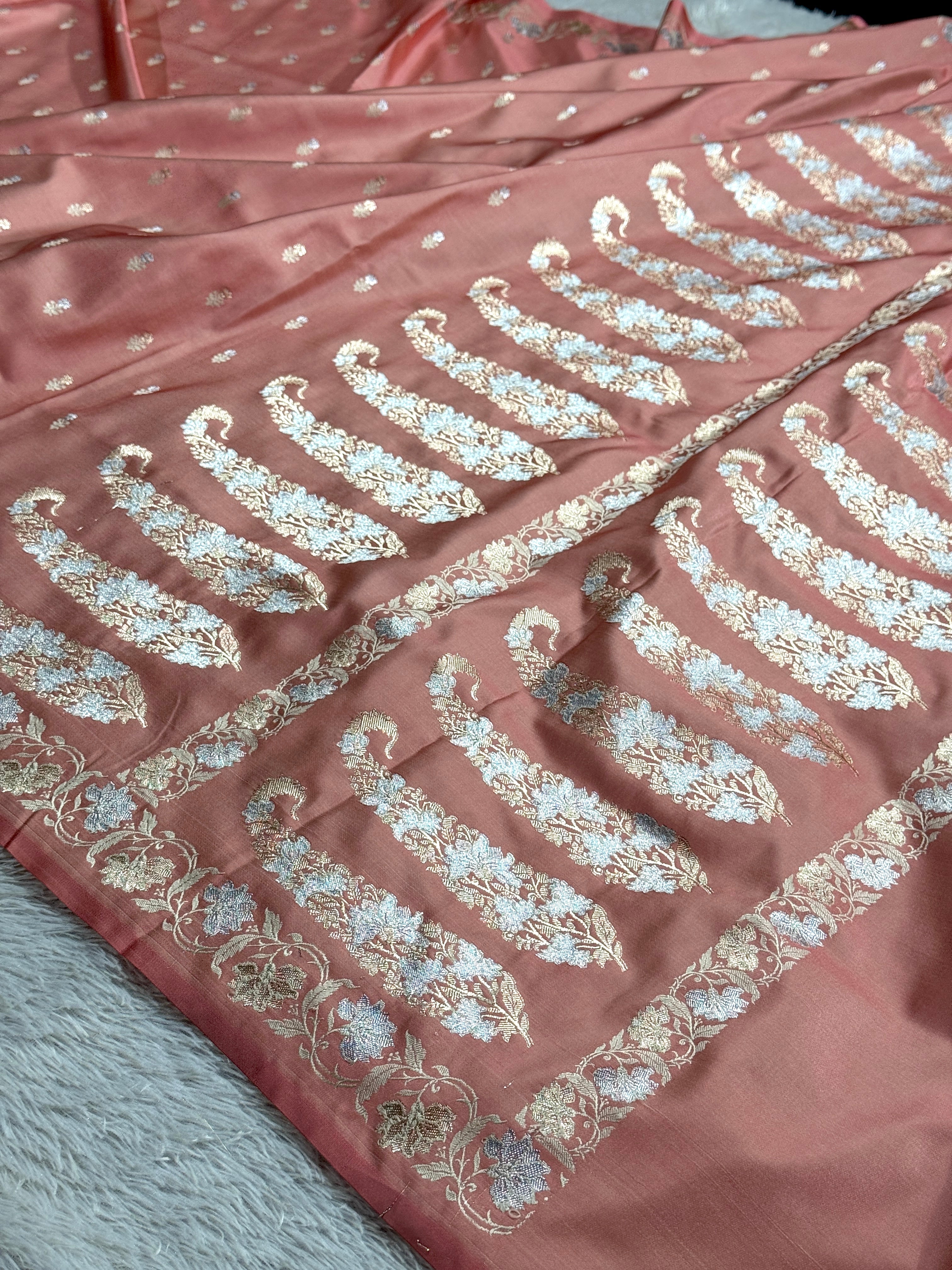 BANARASI MASHRU KATAN SILK SAREE HN541