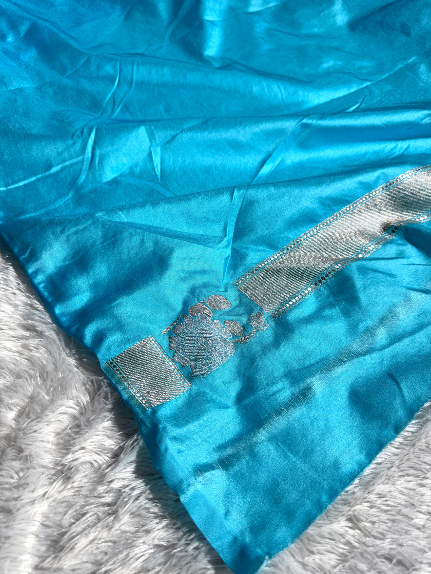 BANARASI MASHRU KATAN SILK SAREE MENAKARI WORK HN508