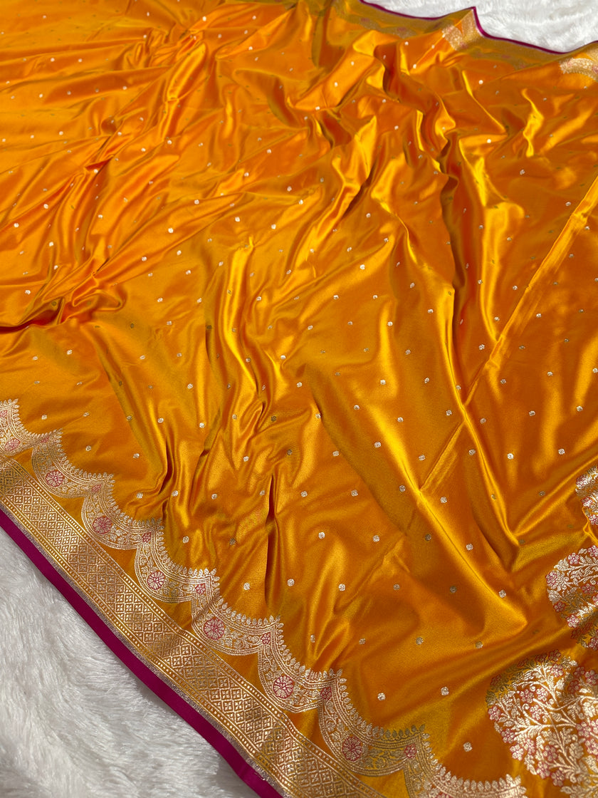 BANARASI MASHRU KATAN SILK SAREE HN534