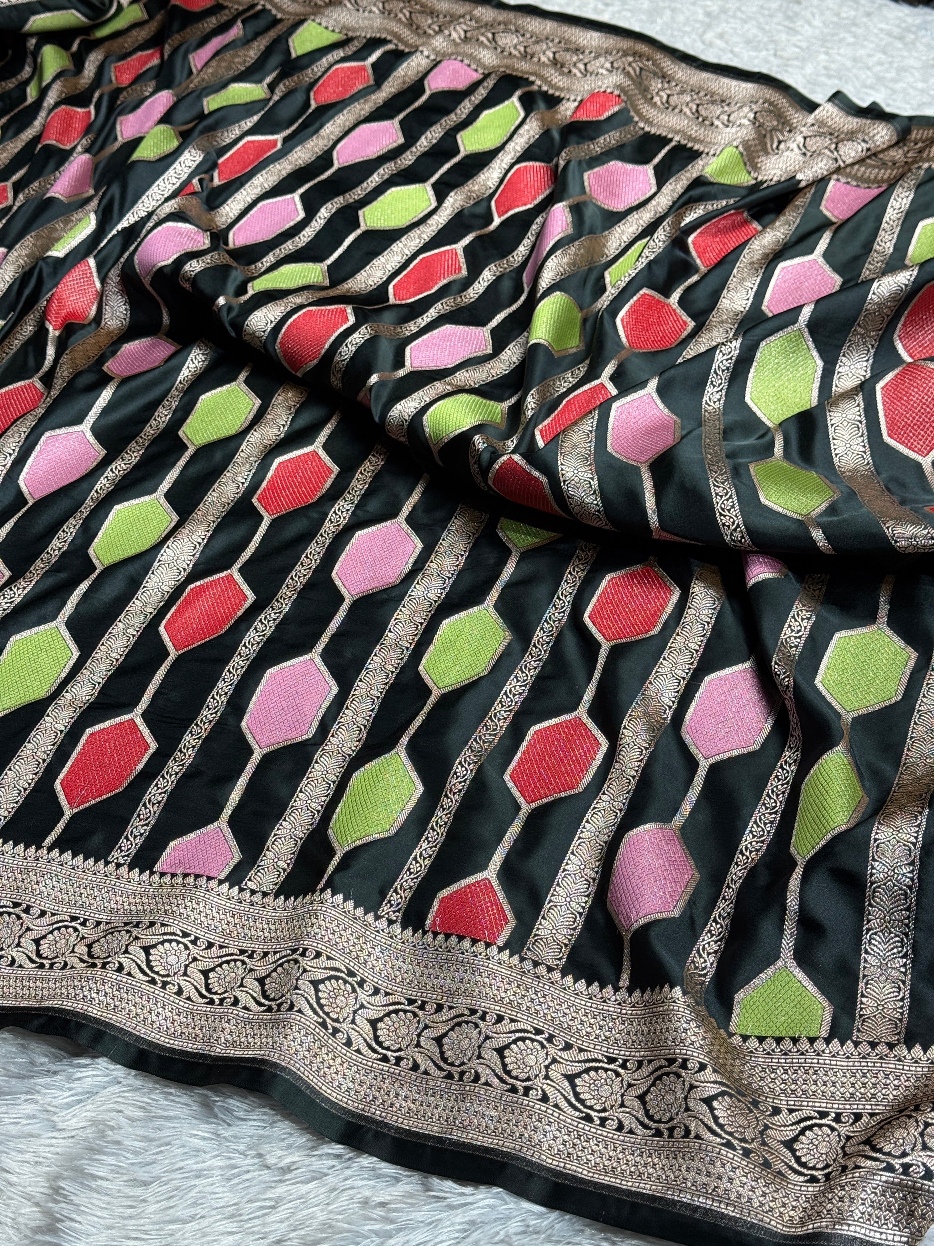 BANARASI MASHRU KATAN SILK SAREE HNHN561