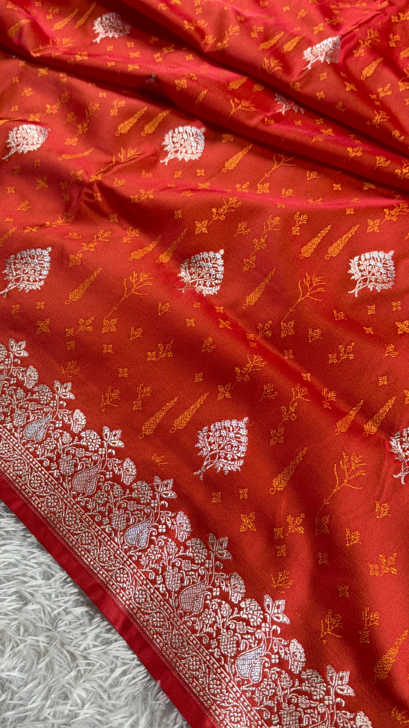 BANARASI MASHRU KATAN SILK SAREE MK015