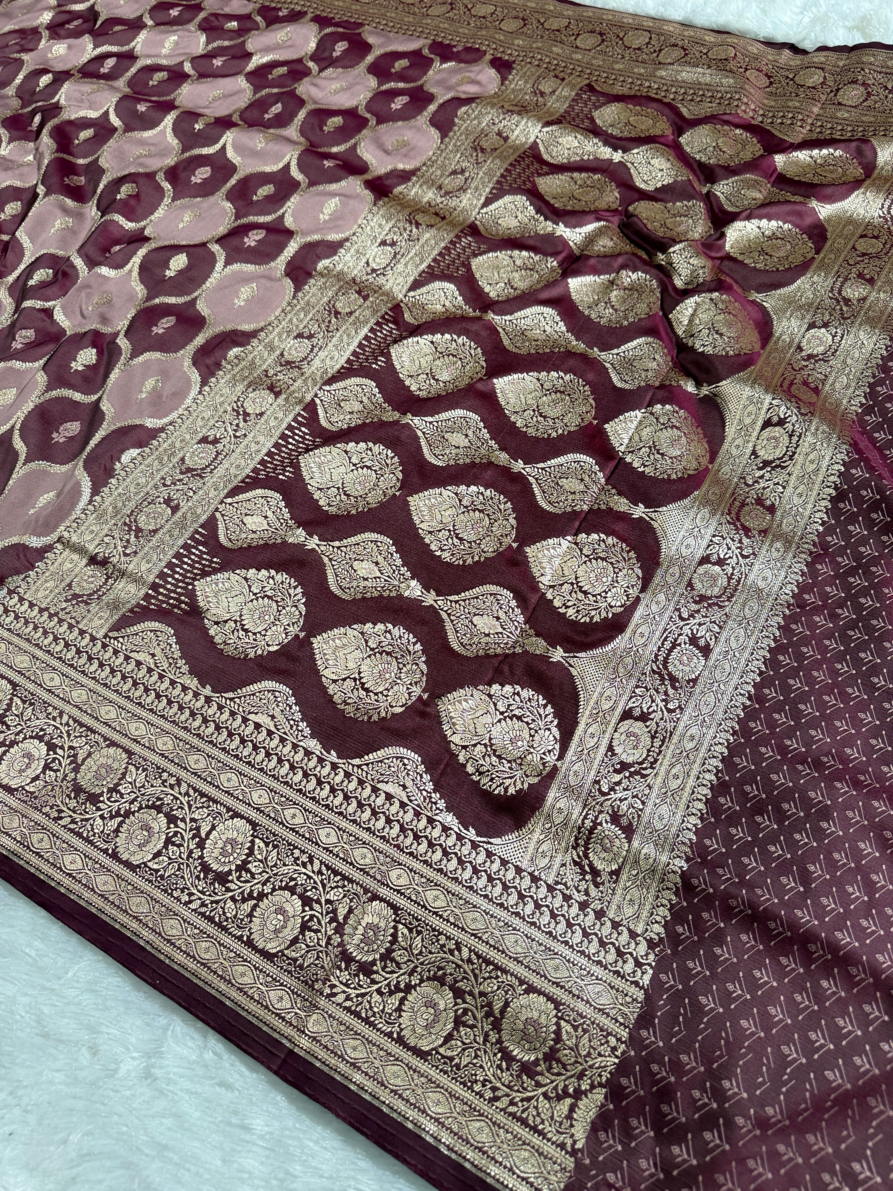 BANARASI MASHRU KATAN SILK SAREE HN536