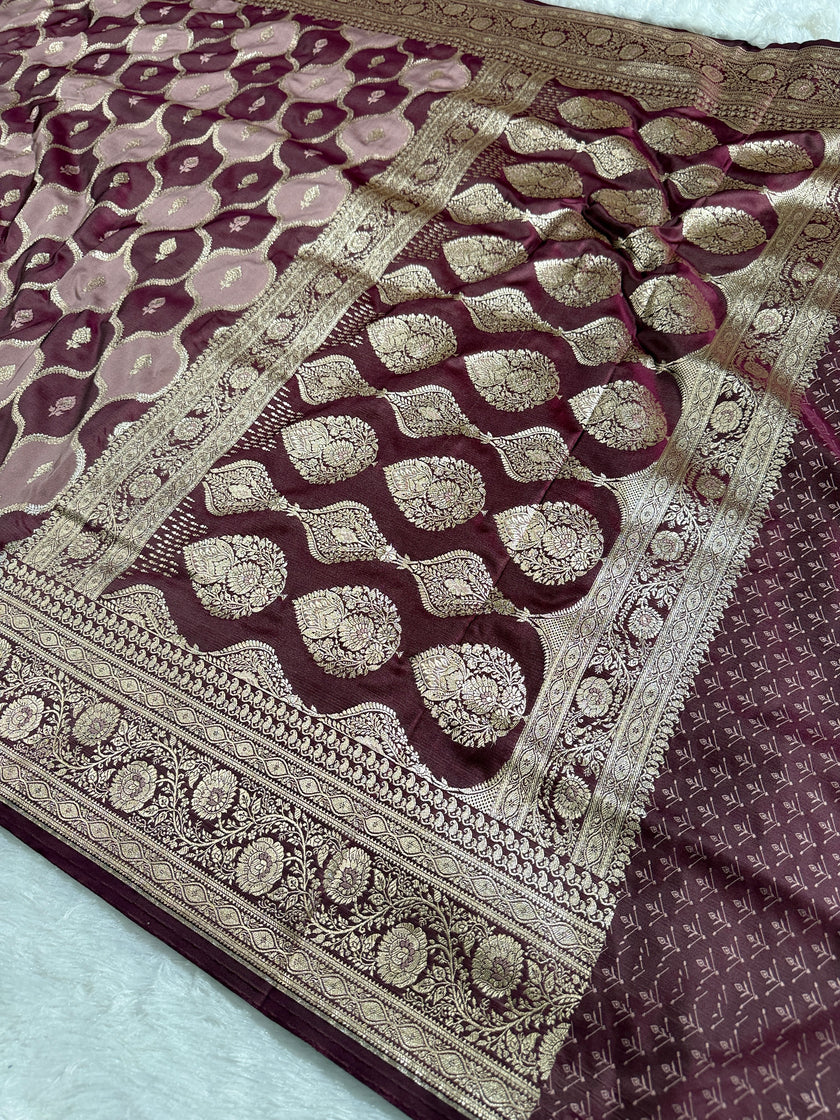 BANARASI MASHRU KATAN SILK SAREE HN536