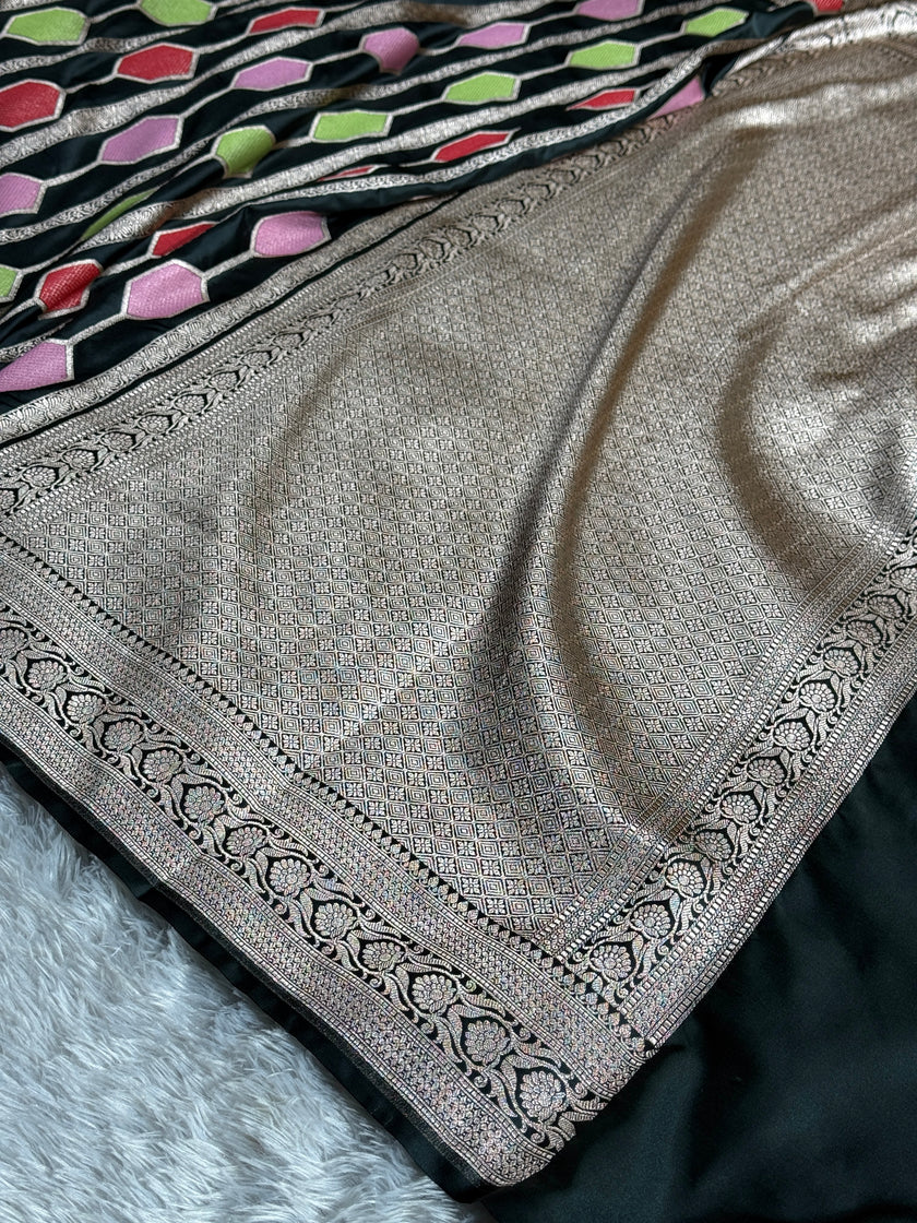 BANARASI MASHRU KATAN SILK SAREE HNHN561
