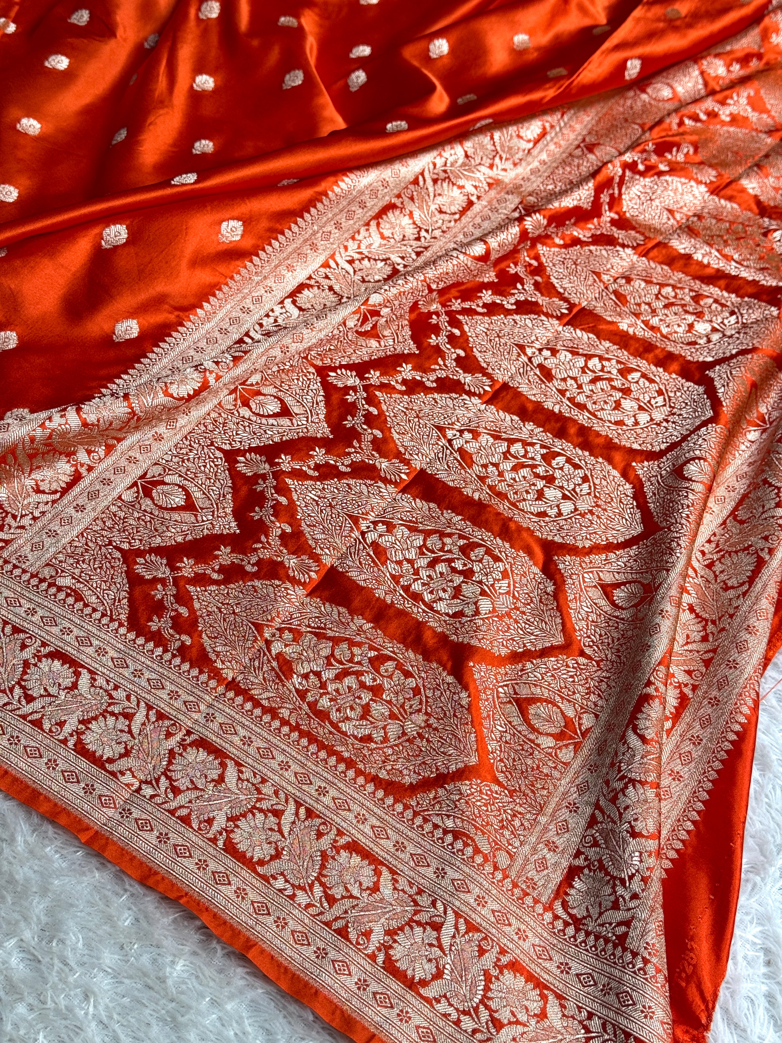 BANARASI MASHRU KATAN SILK SAREE MK030