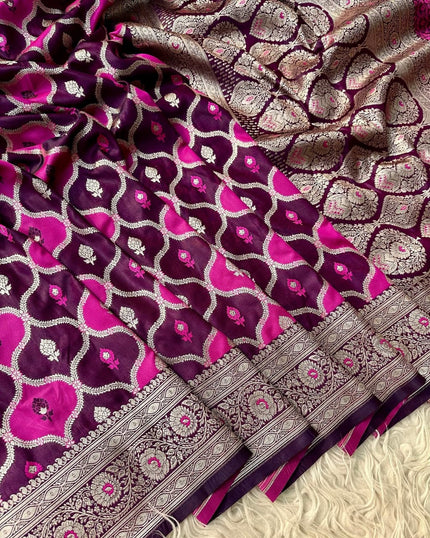 Banarasi mashru katan silk saree Rangkat design hn120