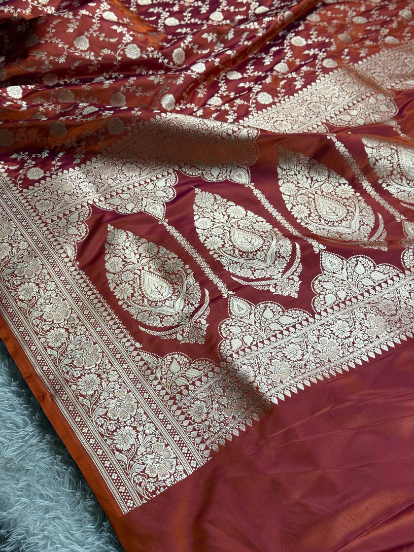 BANARASI MASHRU KATAN SILK SAREE HN950