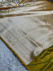 BANARASI MASHRU KATAN SILK SAREE MENAKARI WORK HN500