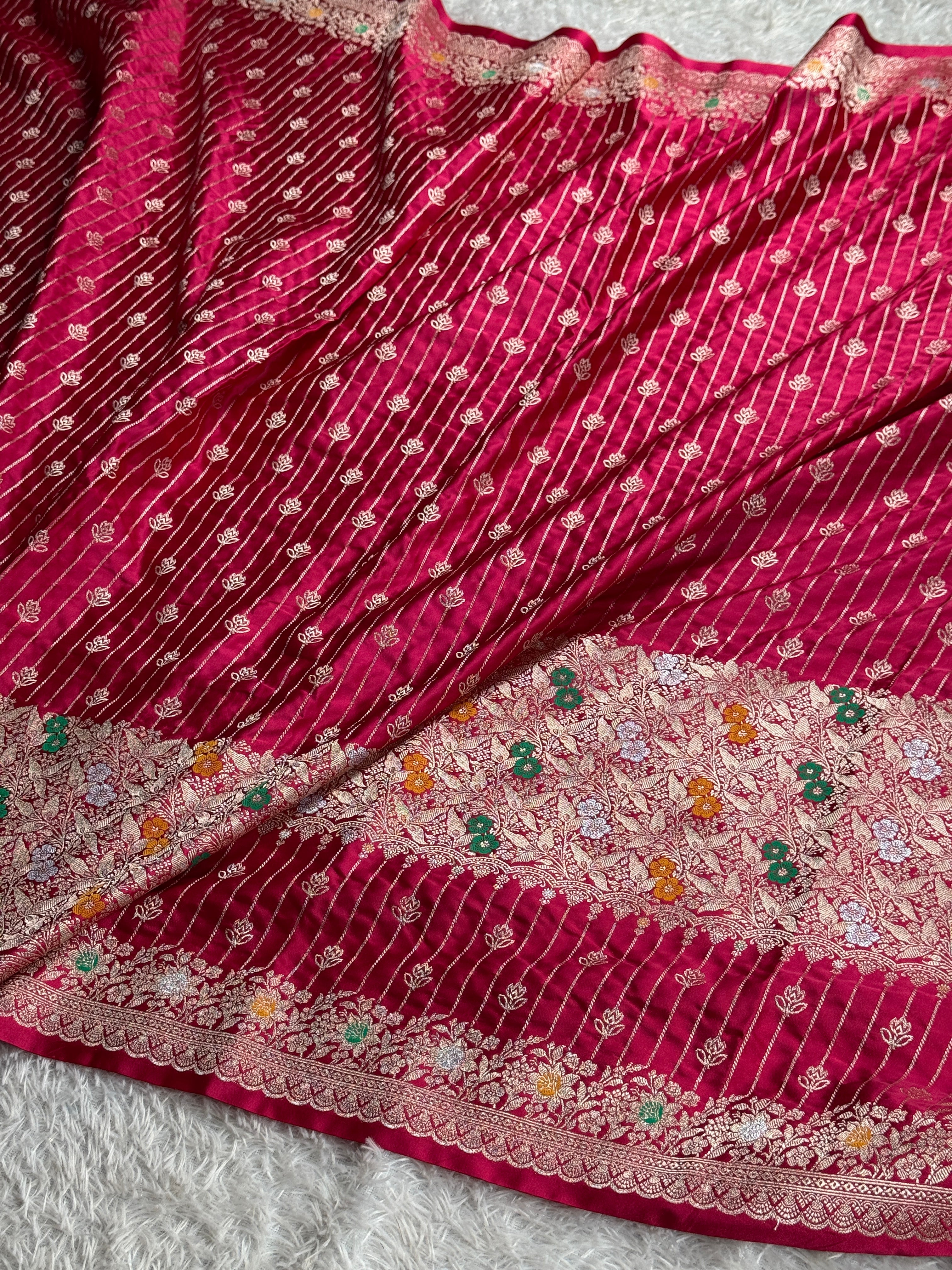 BANARASI MASHRU KATAN SILK SAREE MK029