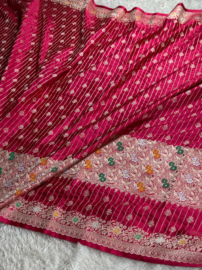 BANARASI MASHRU KATAN SILK SAREE MK029