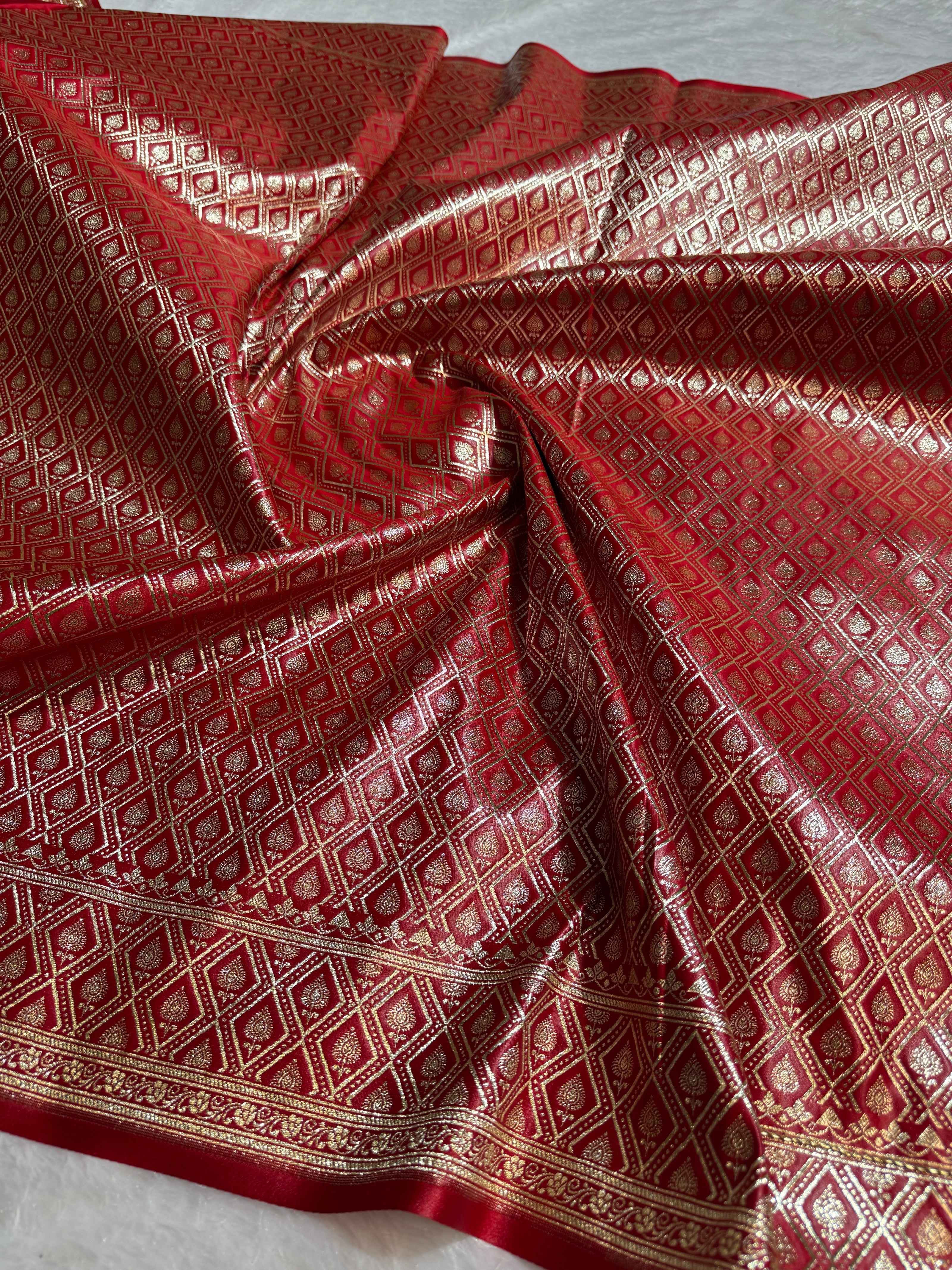 BANARASI SATIN SILK SAREE BRIDAL DESIGN HN600
