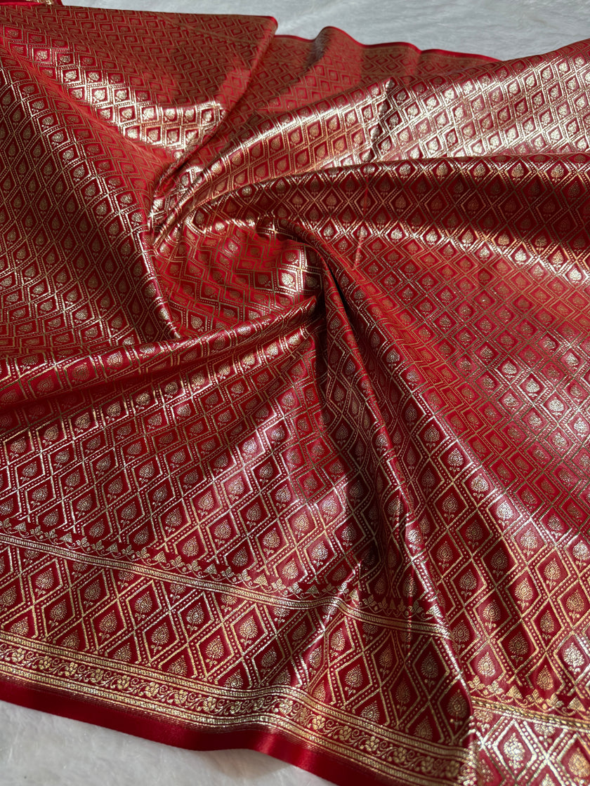 BANARASI SATIN SILK SAREE BRIDAL DESIGN HN600