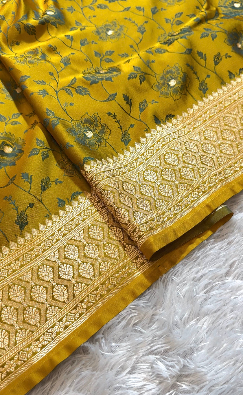 BANARASI MASHRU KATAN SILK SAREE TANCHUI DESIGN HN515