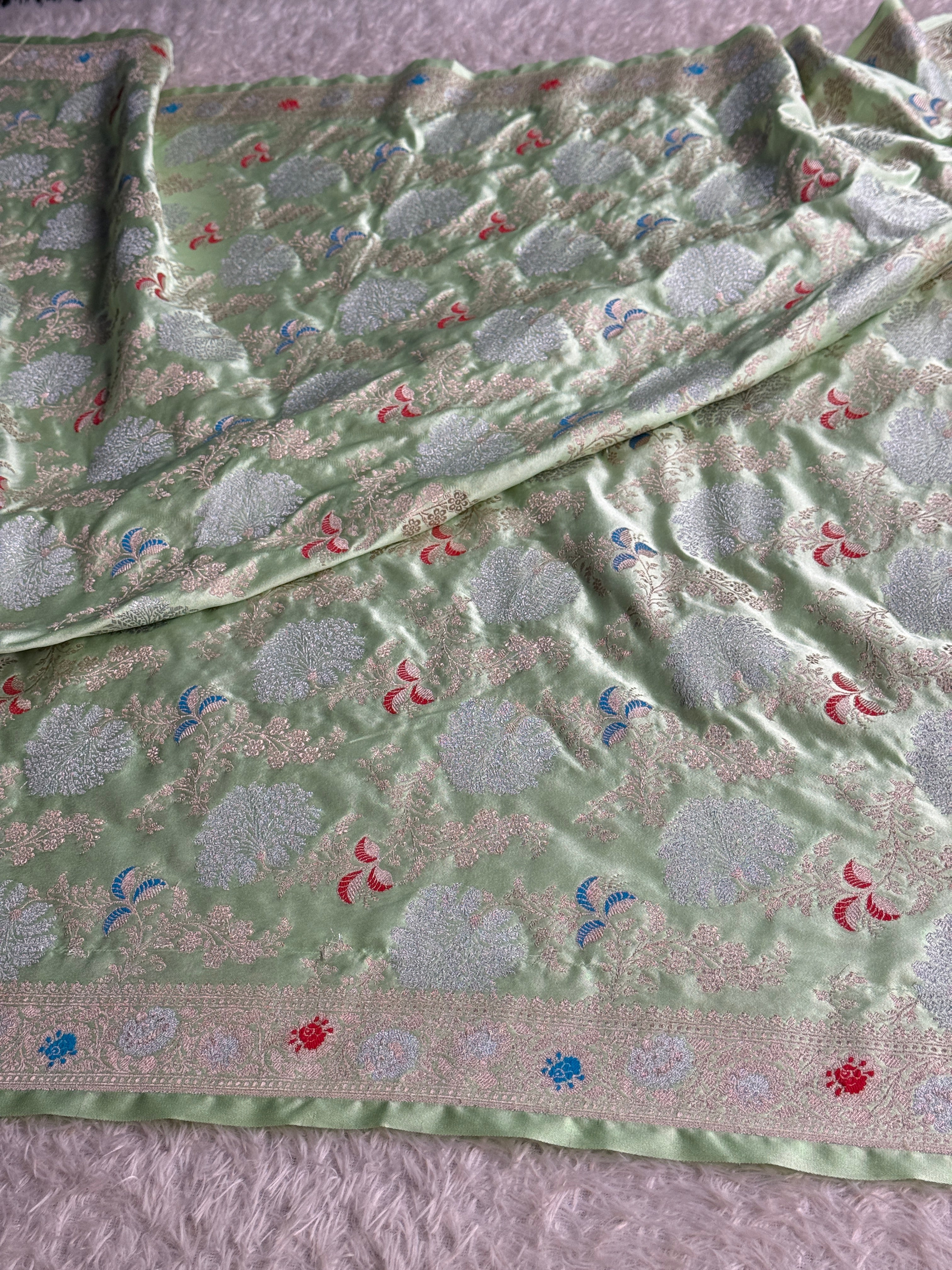 BANARASI MASHRU KATAN SILK SAREE MK070