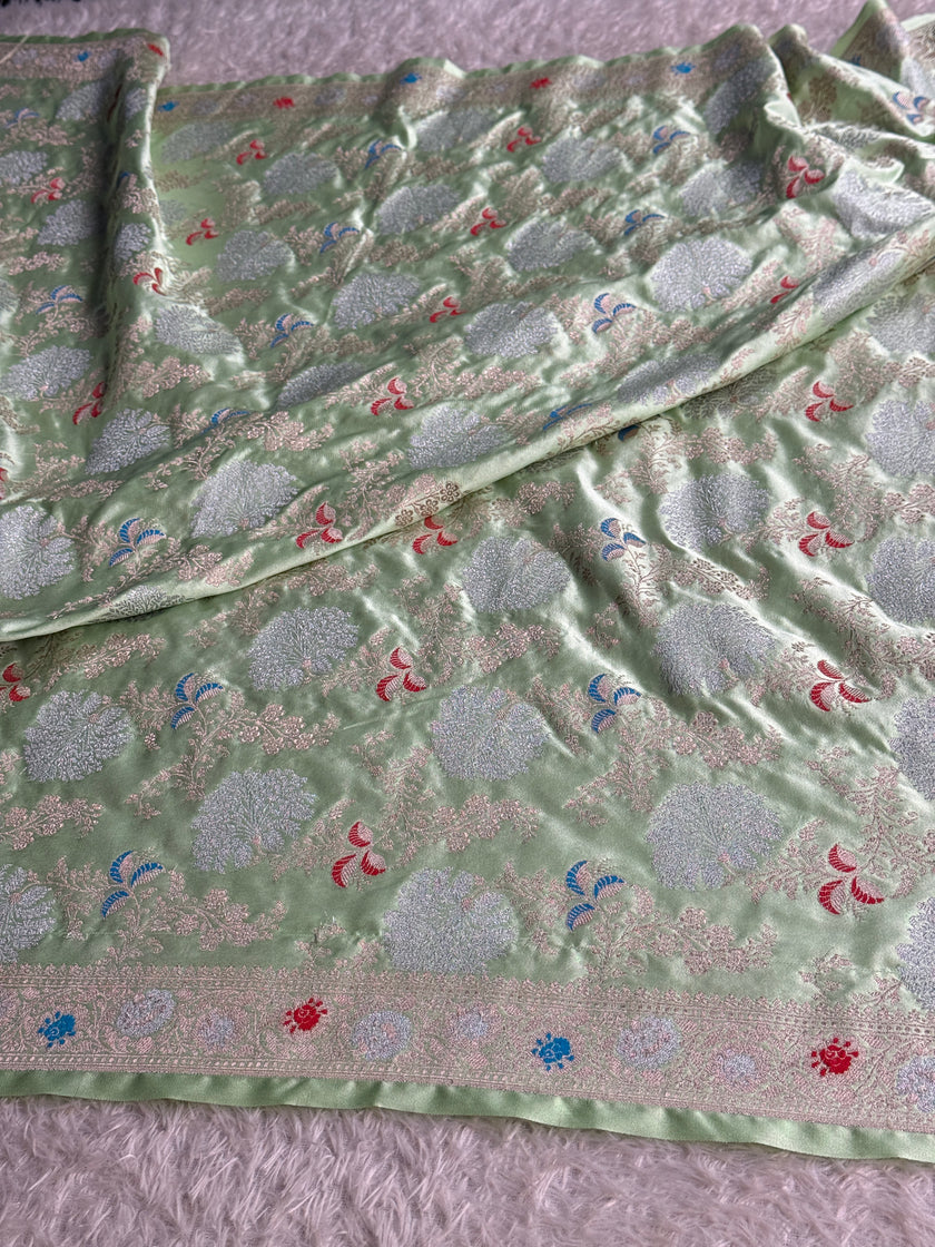 BANARASI MASHRU KATAN SILK SAREE MK070