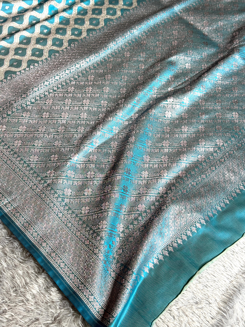 BANARASI MASHRU KATAN SILK SAREE MK017