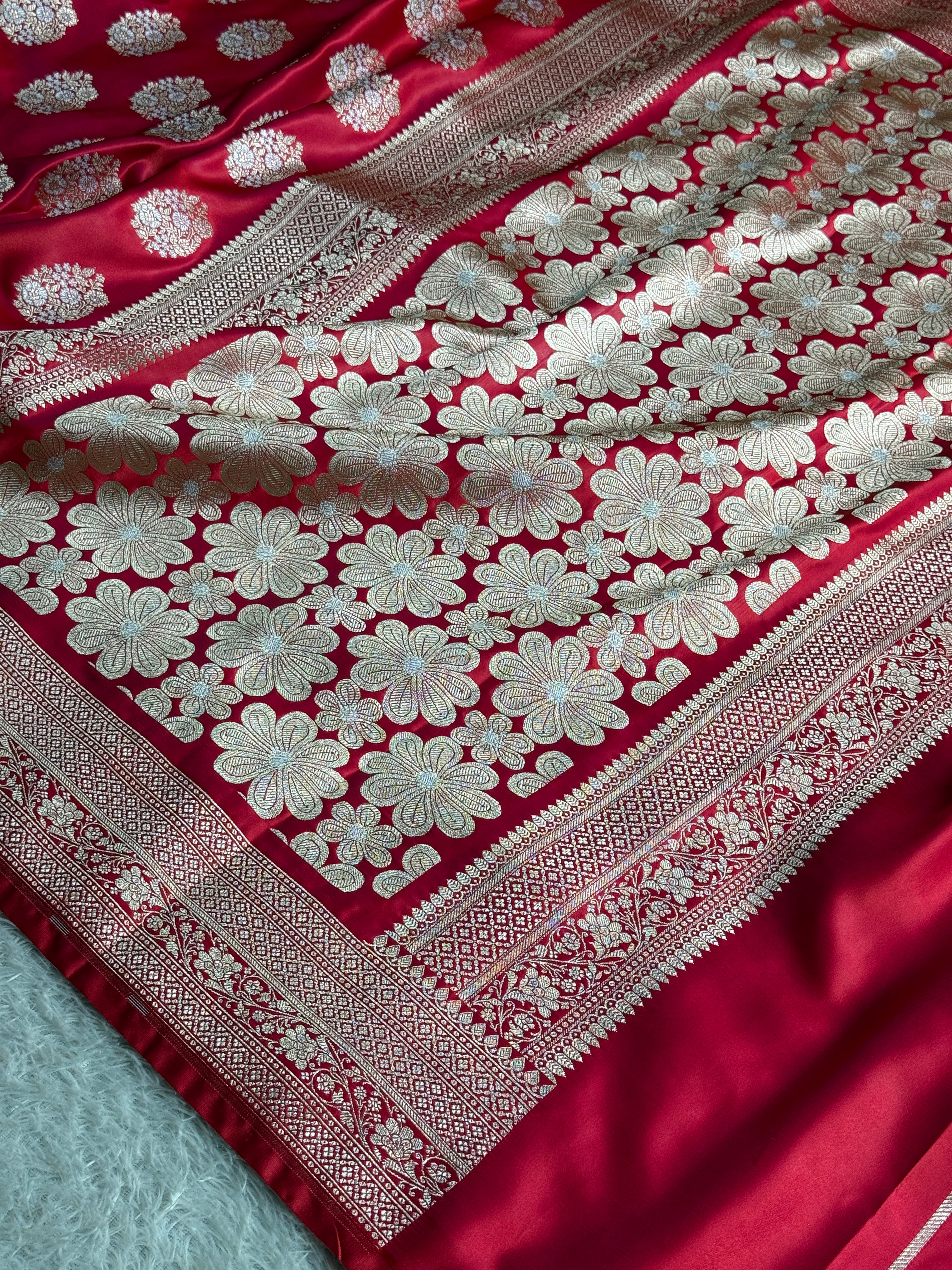 BANARASI MASHRU KATAN SILK SAREE MK036
