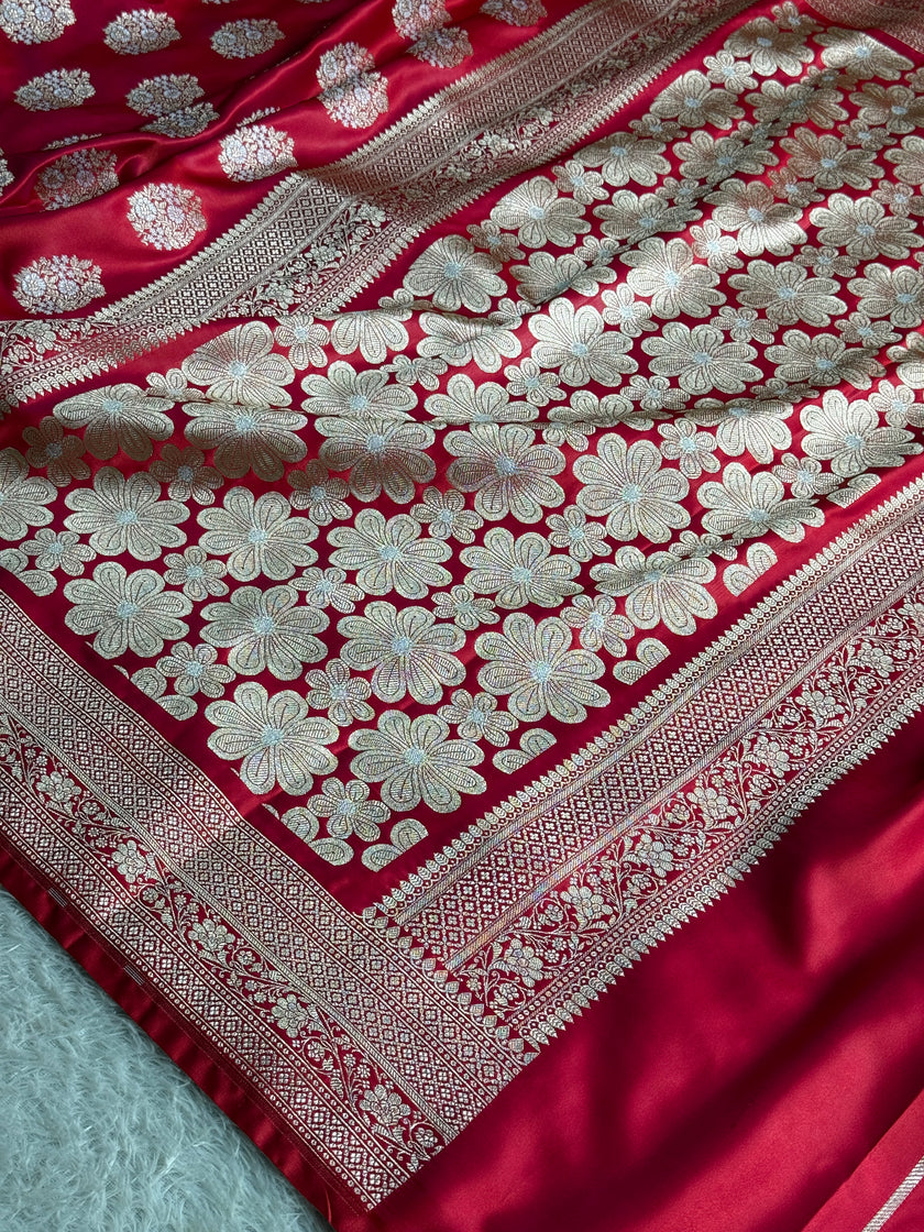 BANARASI MASHRU KATAN SILK SAREE MK036