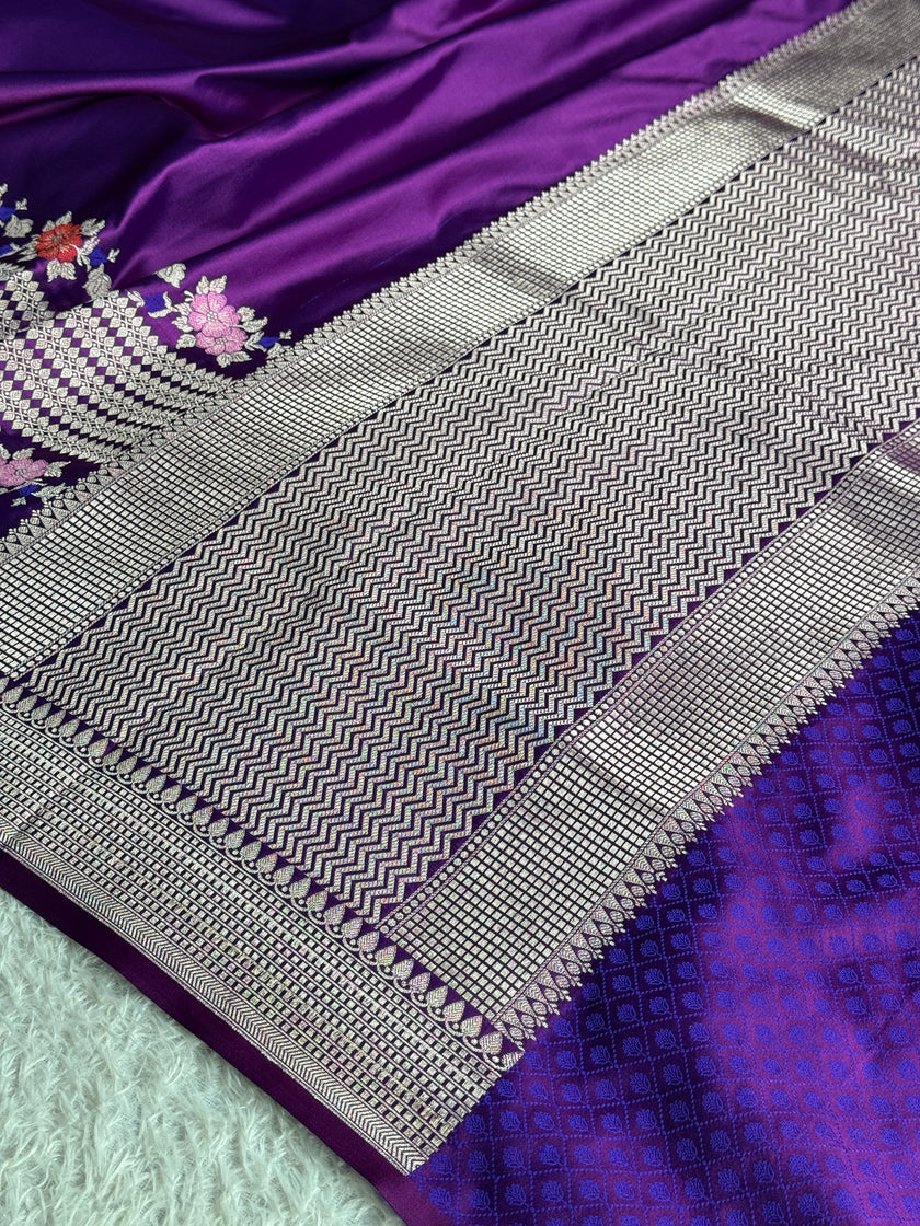 BANARASI MASHRU KATAN SILK SAREE MK071
