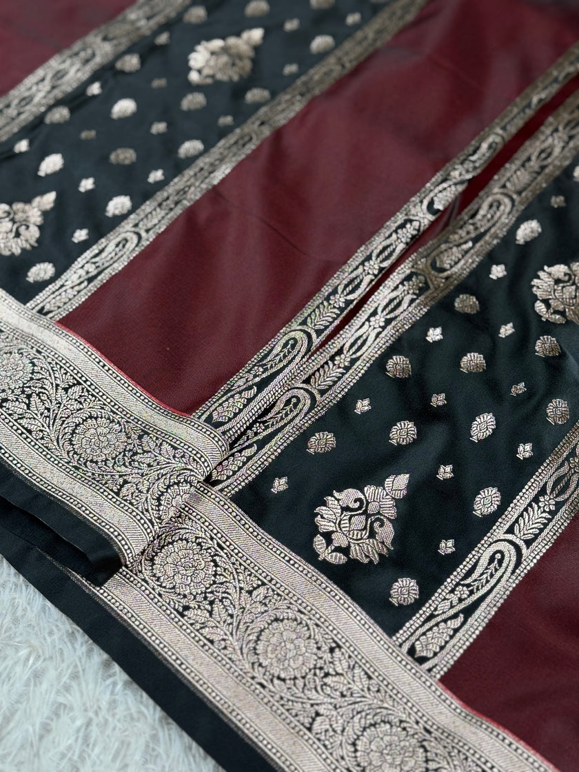 BANARASI MASHRU KATAN SILK SAREE MK012