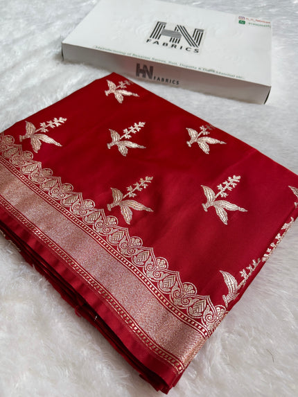 BANARASI MASHRU KATAN SILK SAREE HN526