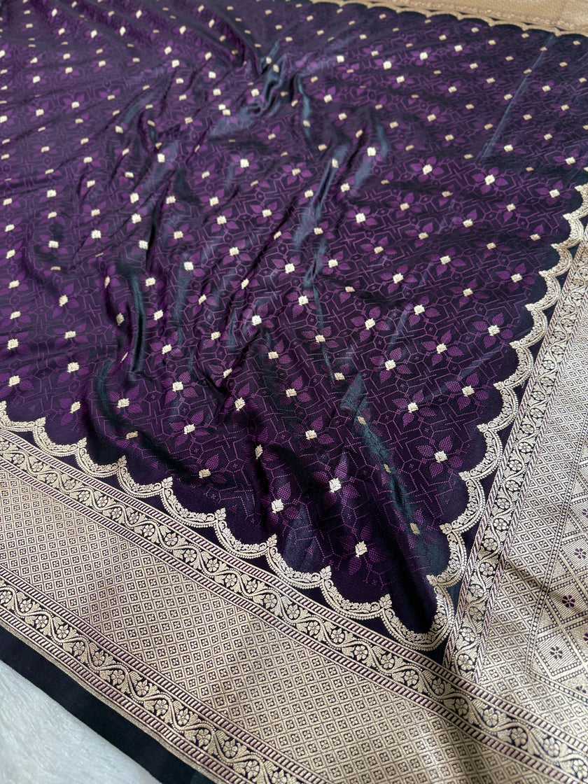 BANARASI MASHRU KATAN SILK SAREE HN535