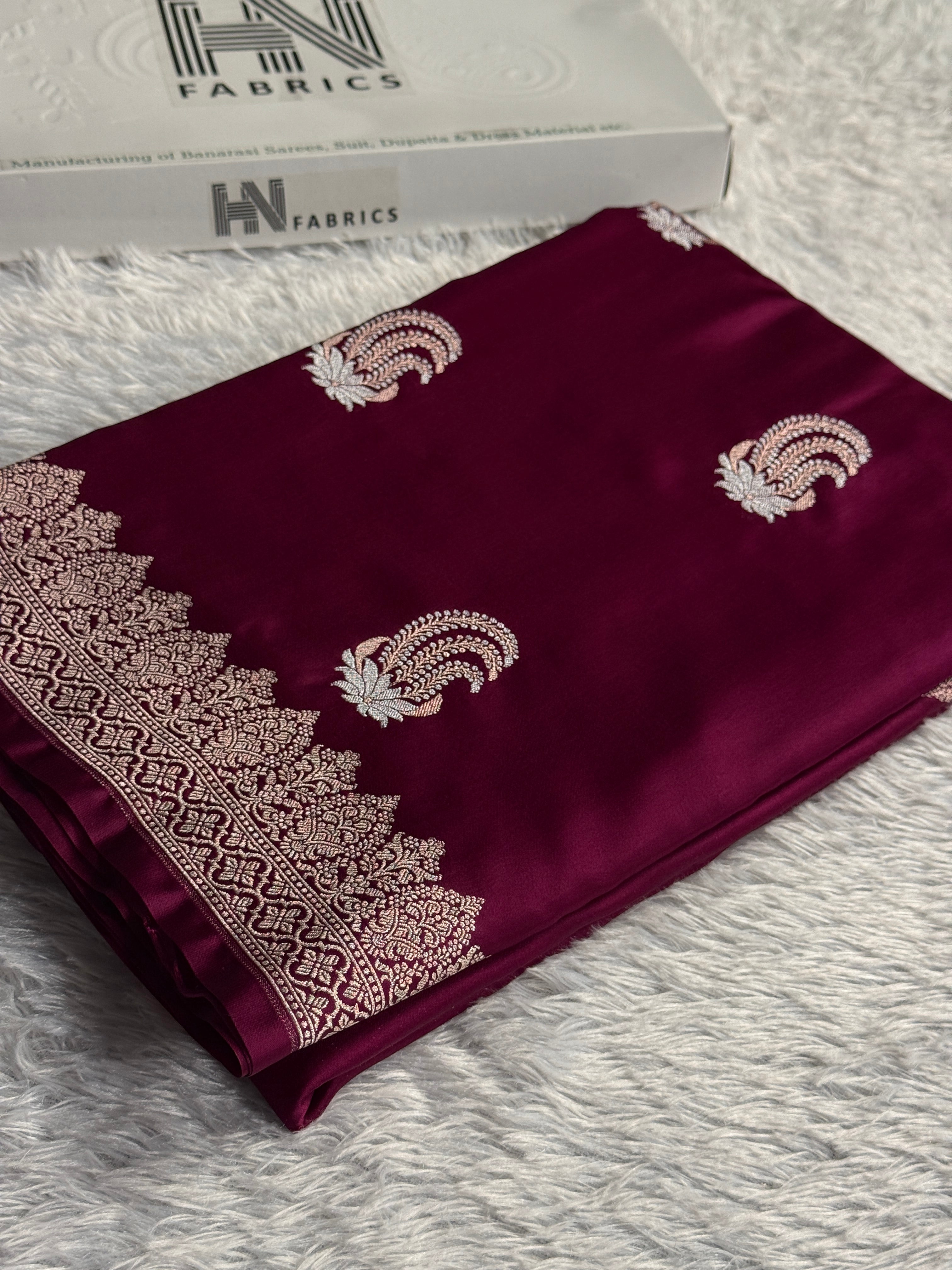 BANARASI MASHRU KATAN SILK SAREE MK042
