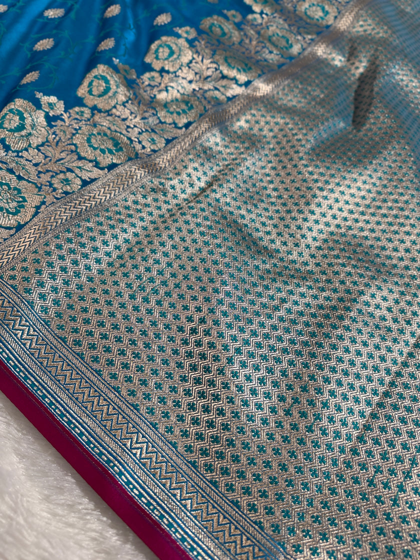 BANARASI MASHRU KATAN SILK SAREE 533