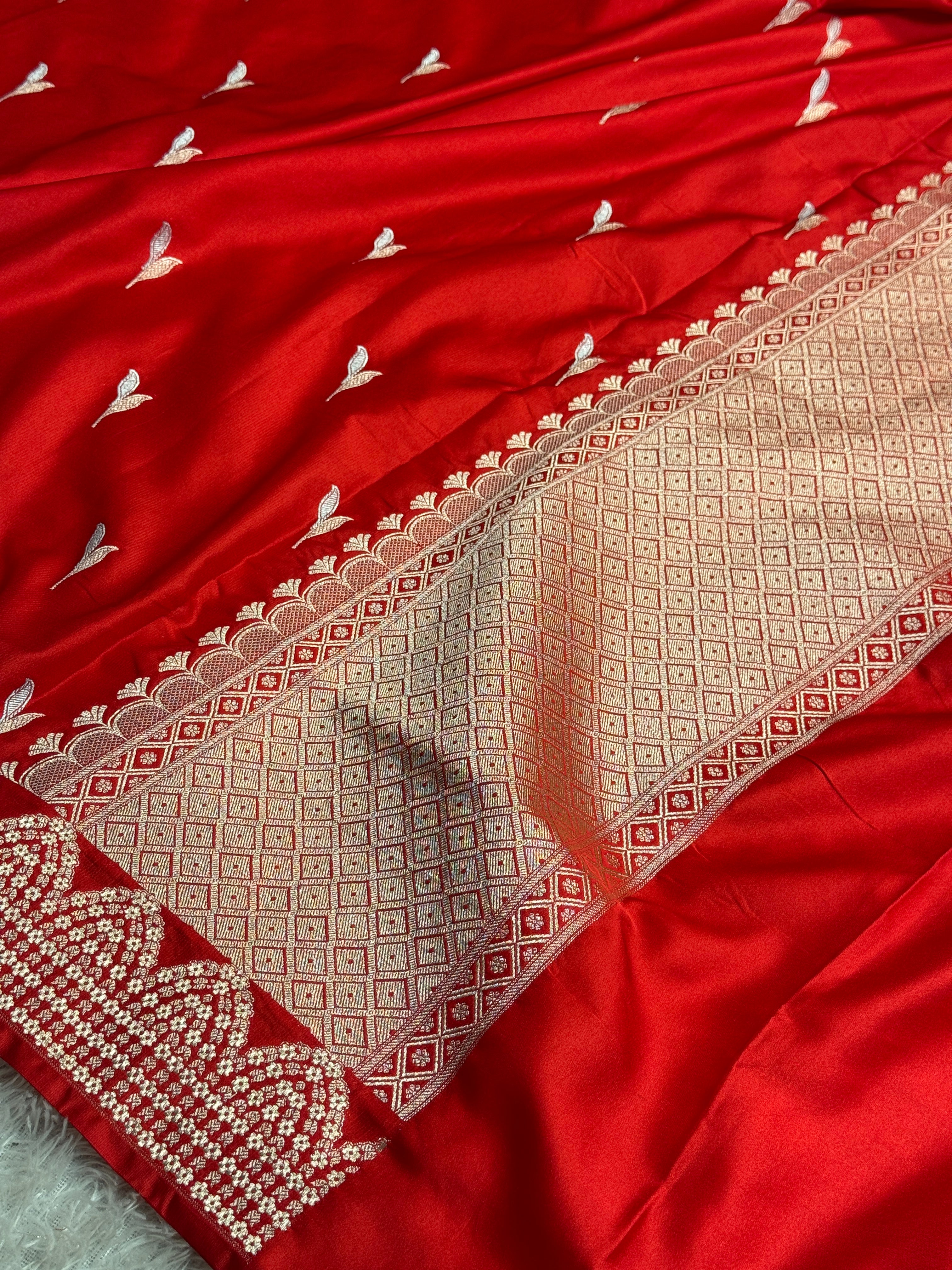 BANARASI MASHRU KATAN SILK SAREE MK037