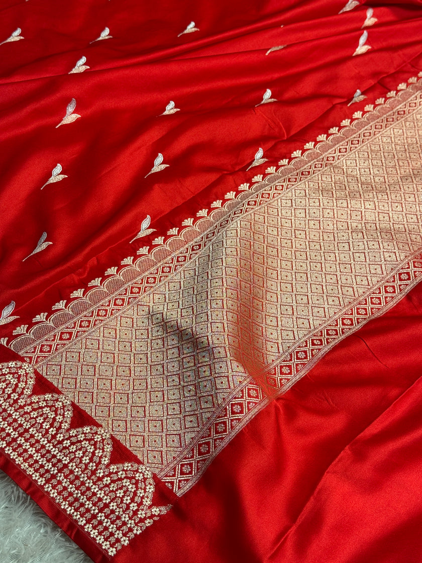 BANARASI MASHRU KATAN SILK SAREE MK037