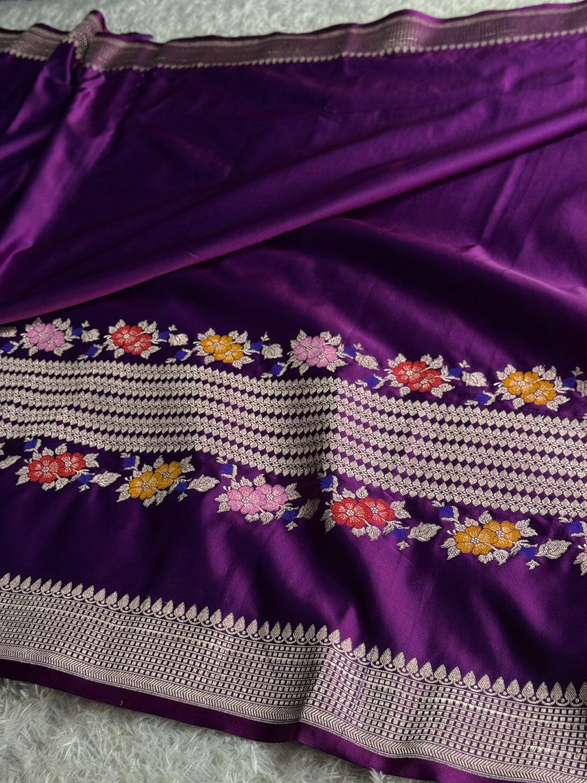 BANARASI MASHRU KATAN SILK SAREE MK071