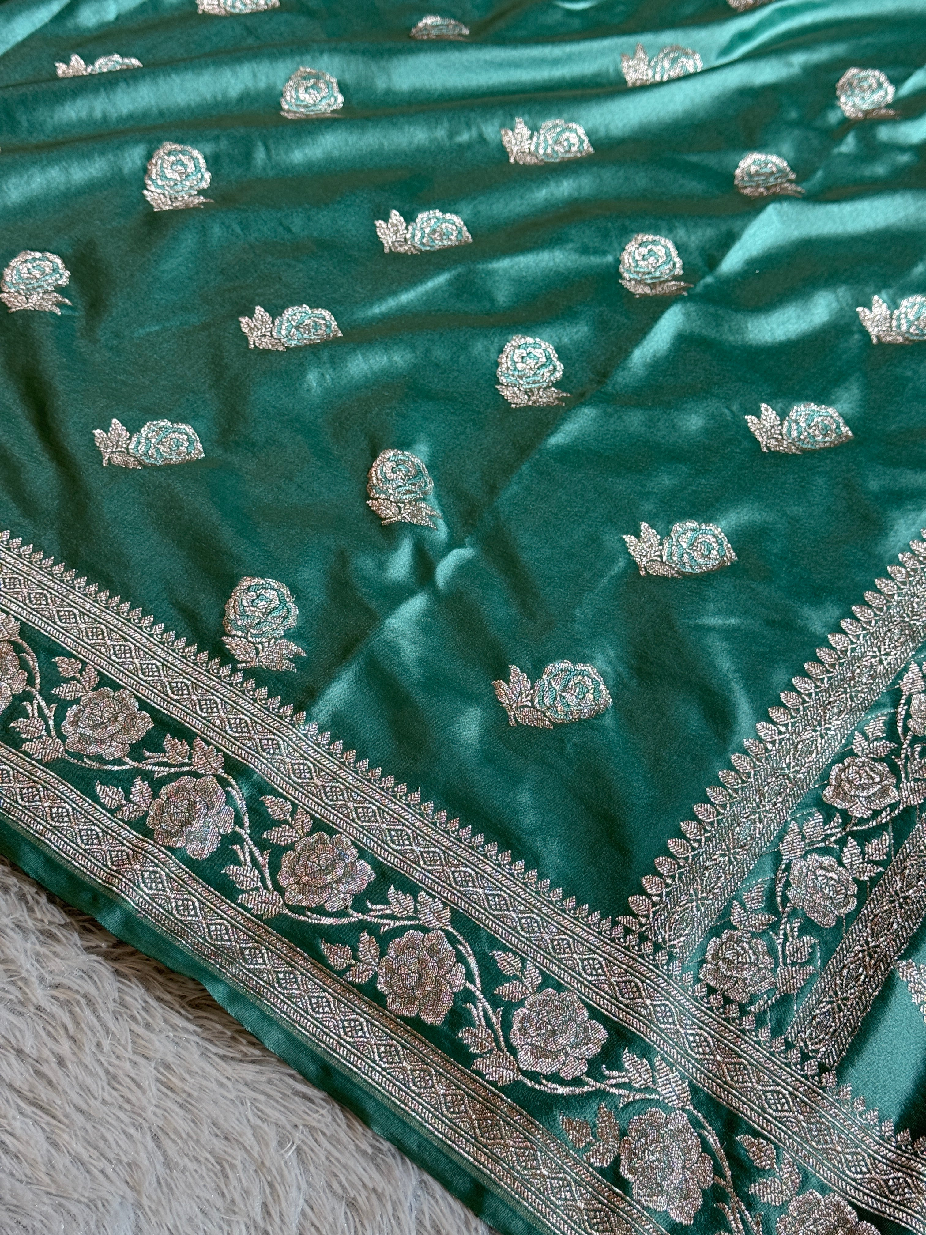 BANARASI MASHRU KATAN SILK SAREE HN507