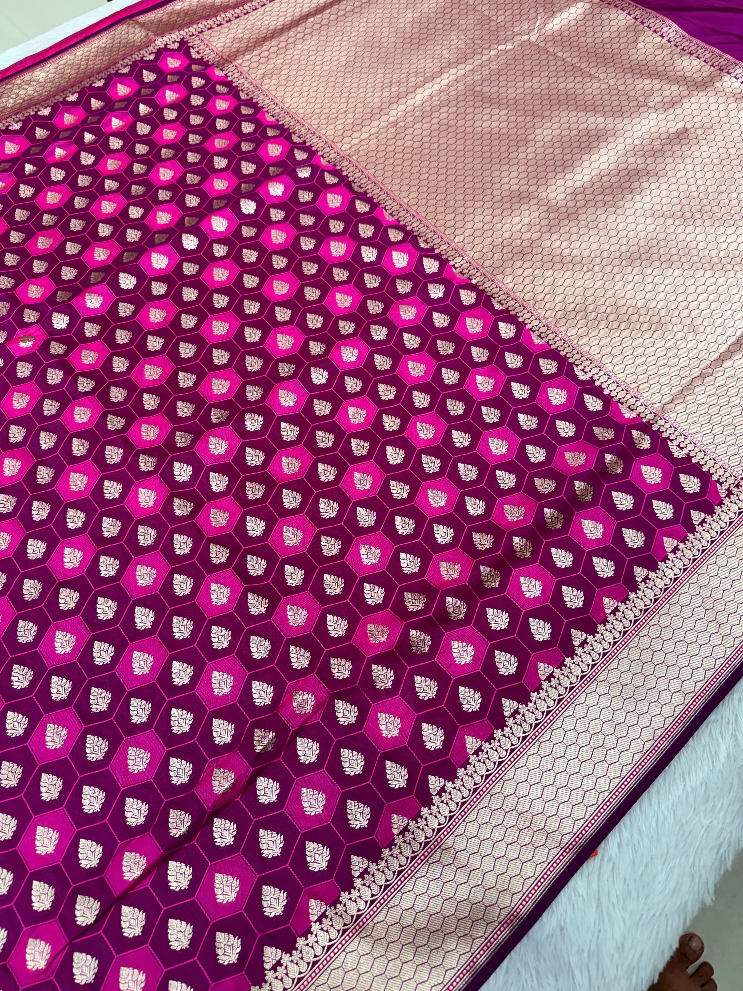 Banarasi mashru katan silk saree tanchui design hn112