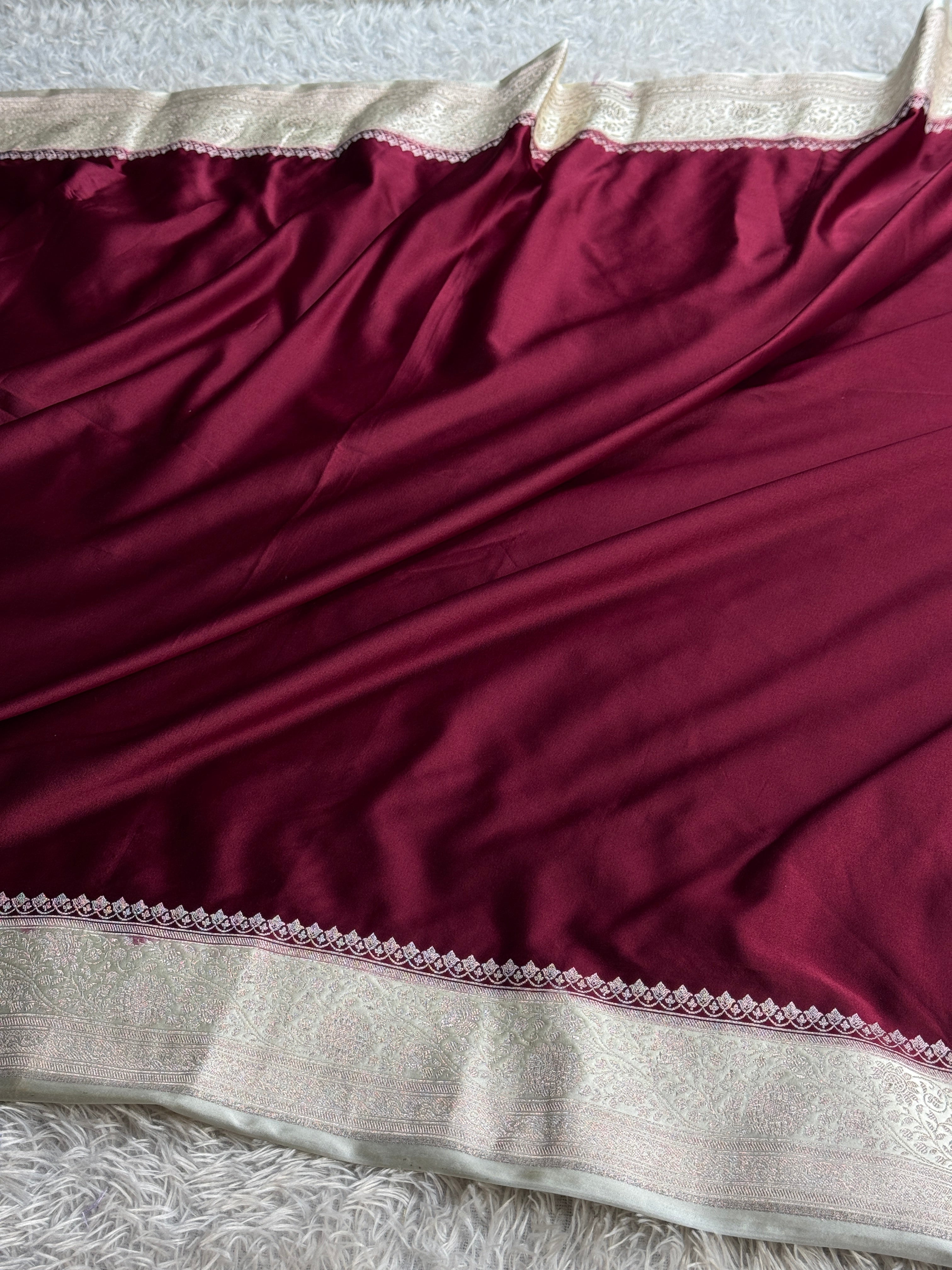 BANARASI MASHRU KATAN SILK SAREE MK047