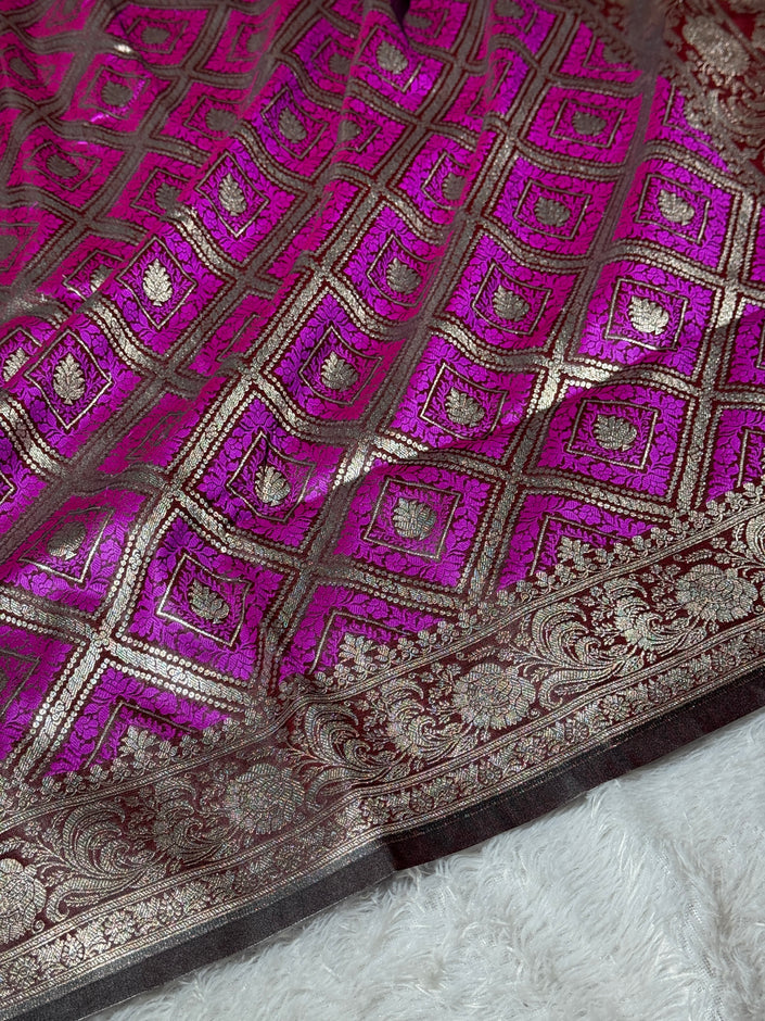 Banarasi Mashru Katan Silk Saree Tanchui Design HN111